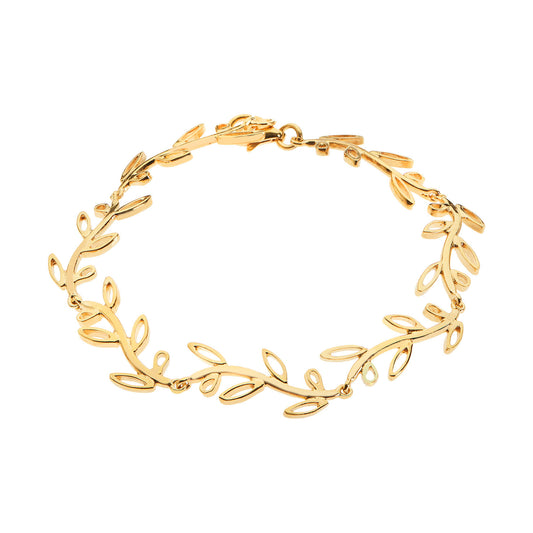 “Olive wreath” bracelet gold-plated silver 925. Product Code : 5.olivewreathbracelet.