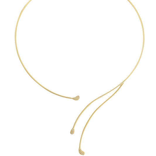 Necklace 18KT Yellow Gold with Brilliant cut Diamonds. Product Code : 302HN091.