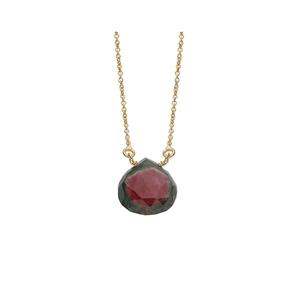 K18 Yellow Gold Tourmaline Pendant.   Product Code : 551MTOURMLHRT