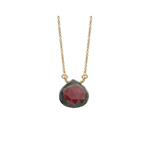 K18 Yellow Gold Tourmaline Pendant.   Product Code : 551MTOURMLHRT