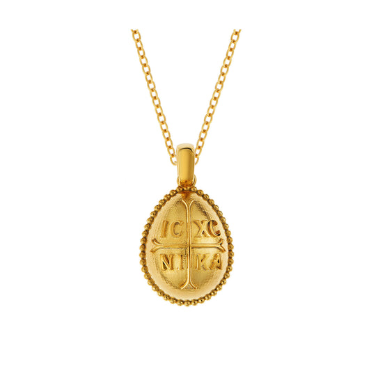 Konstantinato Egg Pendant 18kt Yellow Gold.