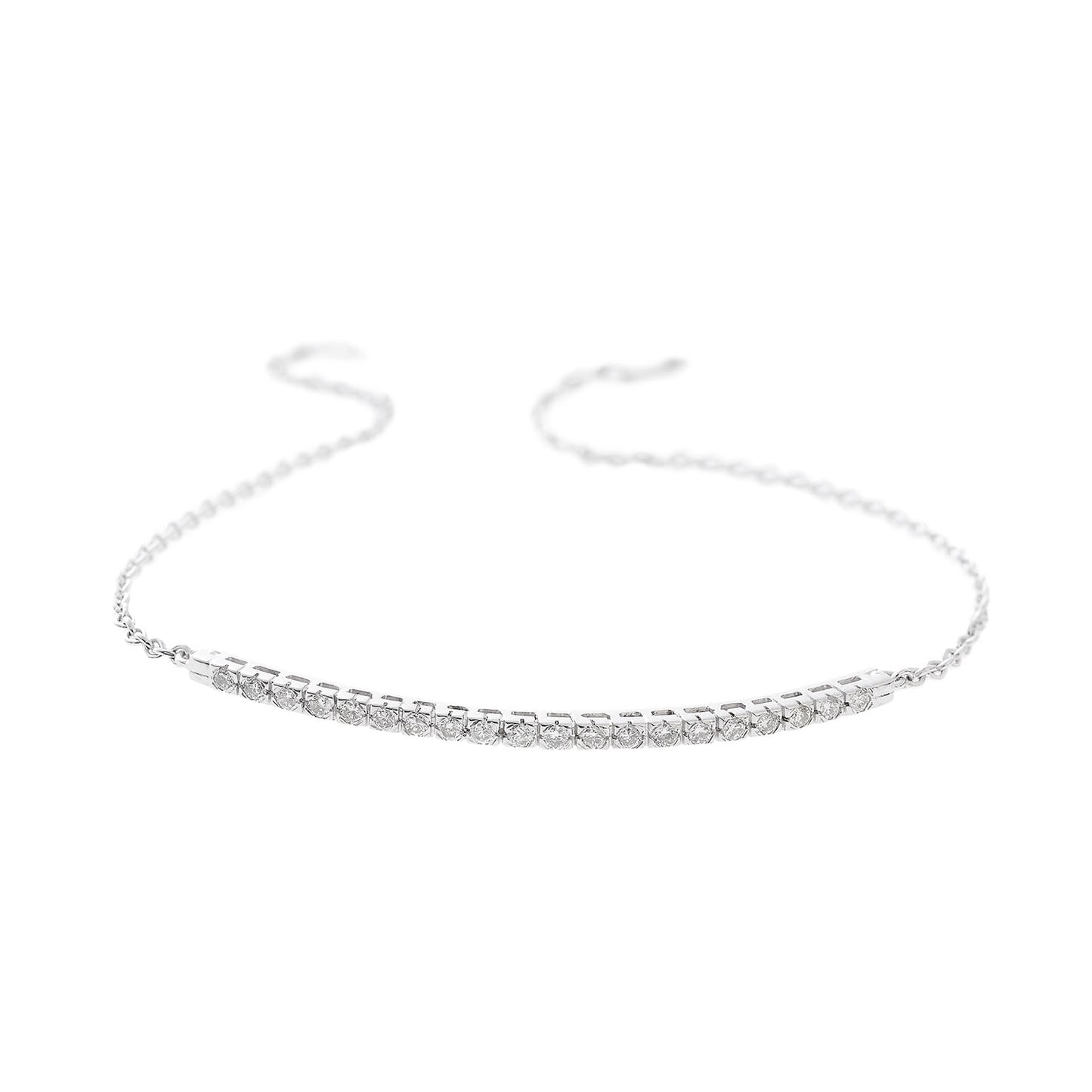 Diamond bracelet,18 carat white gold.   Product Code : 423BKRDN01W