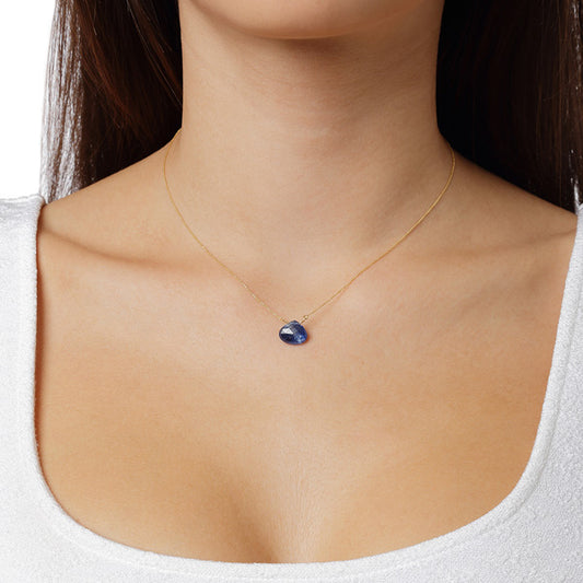 K18 Yellow Gold Kyanite Pendant.   Product Code : 548MKIANITHRT