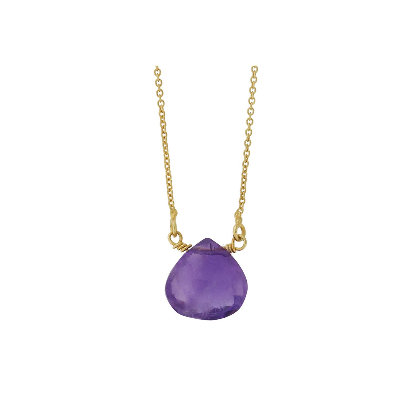 K18 Yellow Gold Amethyst Pendant.   Product Code : 549AMTHSTHRT