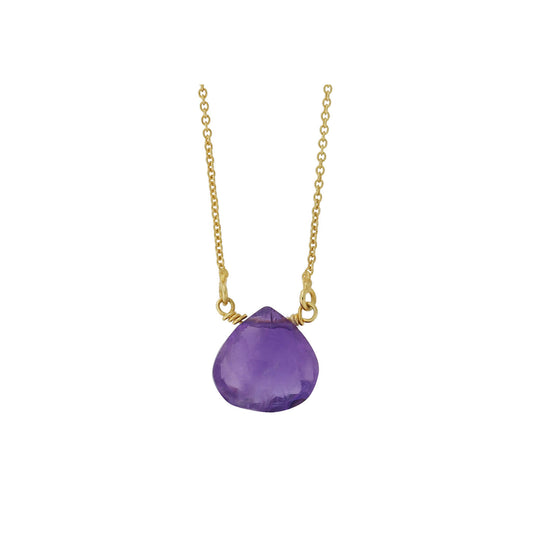 K18 Yellow Gold Amethyst Pendant.   Product Code : 549AMTHSTHRT