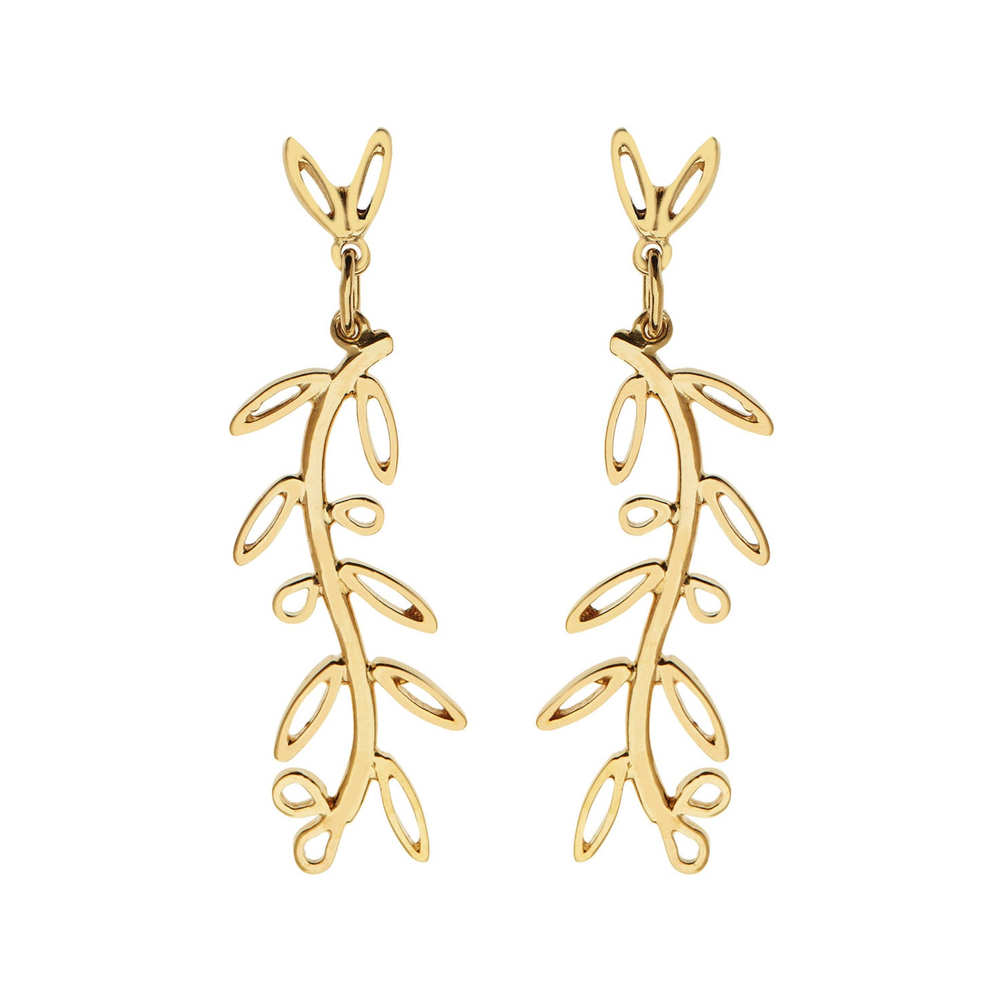 “Olive wreath” earrings gold-plated silver 925. Product Code : 6.olivewreathearrings.