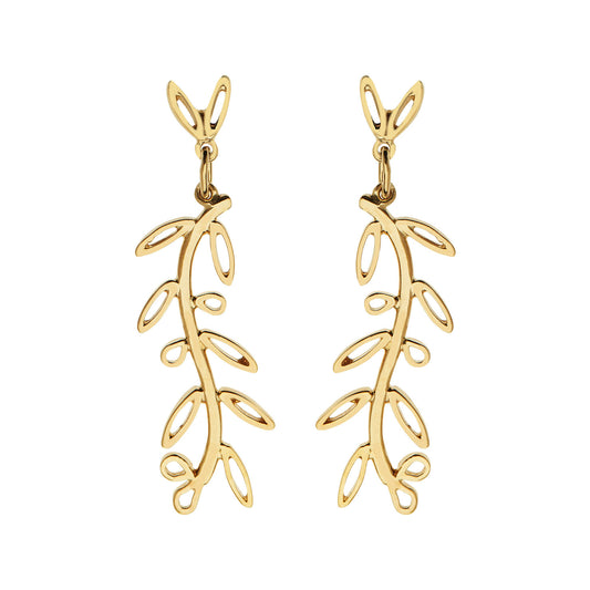 “Olive wreath” earrings gold-plated silver 925. Product Code : 6.olivewreathearrings.