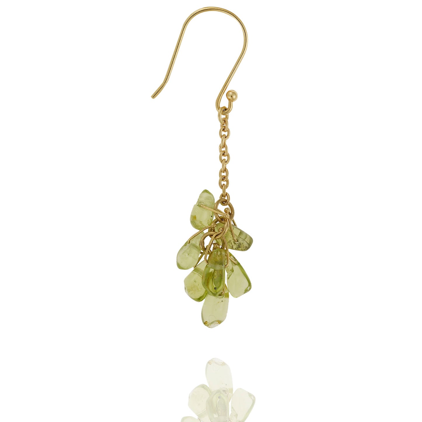 Peridot drop earrings, 18 carat yellow gold.  Product Code : 698SK219862