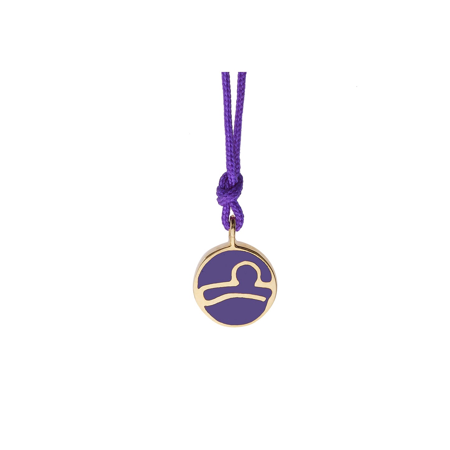 Libra, Handmade enamelled pendant 18KT yellow gold . Product code: 471MYZODEN