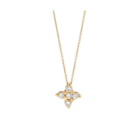 Diamond Cross 18KΤ Yellow Gold on a Chain.  Product Code: 700ME013Y.