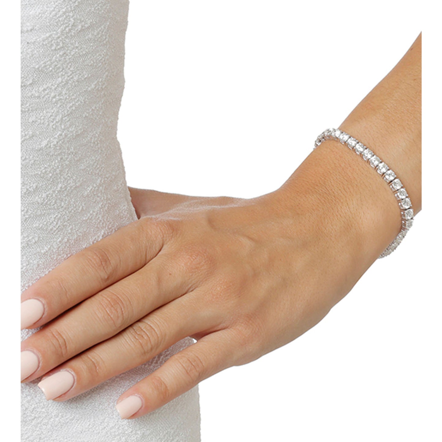Diamond tennis bracelet in 18 carat white gold.    Product Code : 70BW200