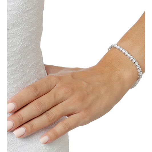 Diamond tennis bracelet in 18 carat white gold.    Product Code : 70BW200