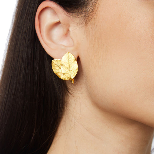 Earrings 18 carat yellow gold.