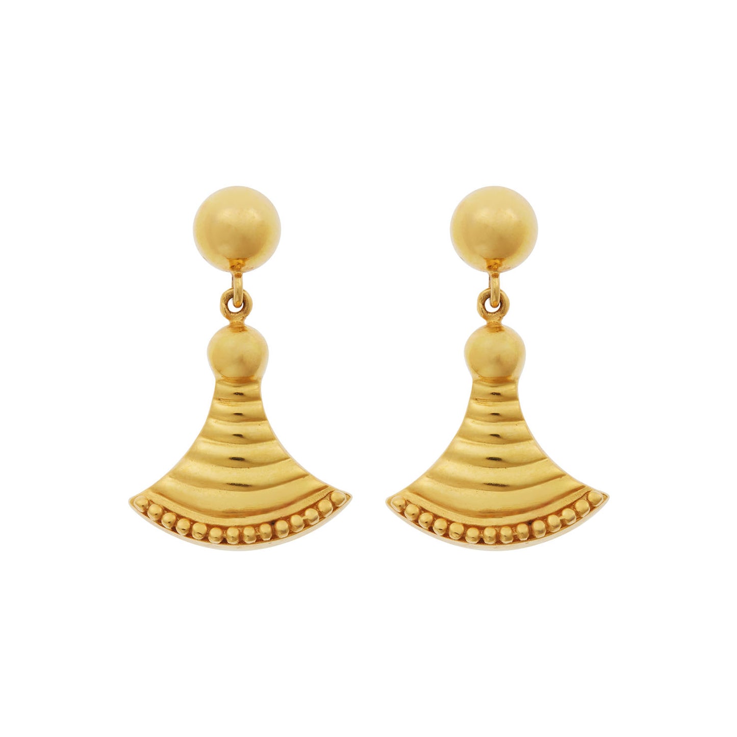 Earrings 18 carat yellow gold.