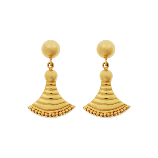 Earrings 18 carat yellow gold.