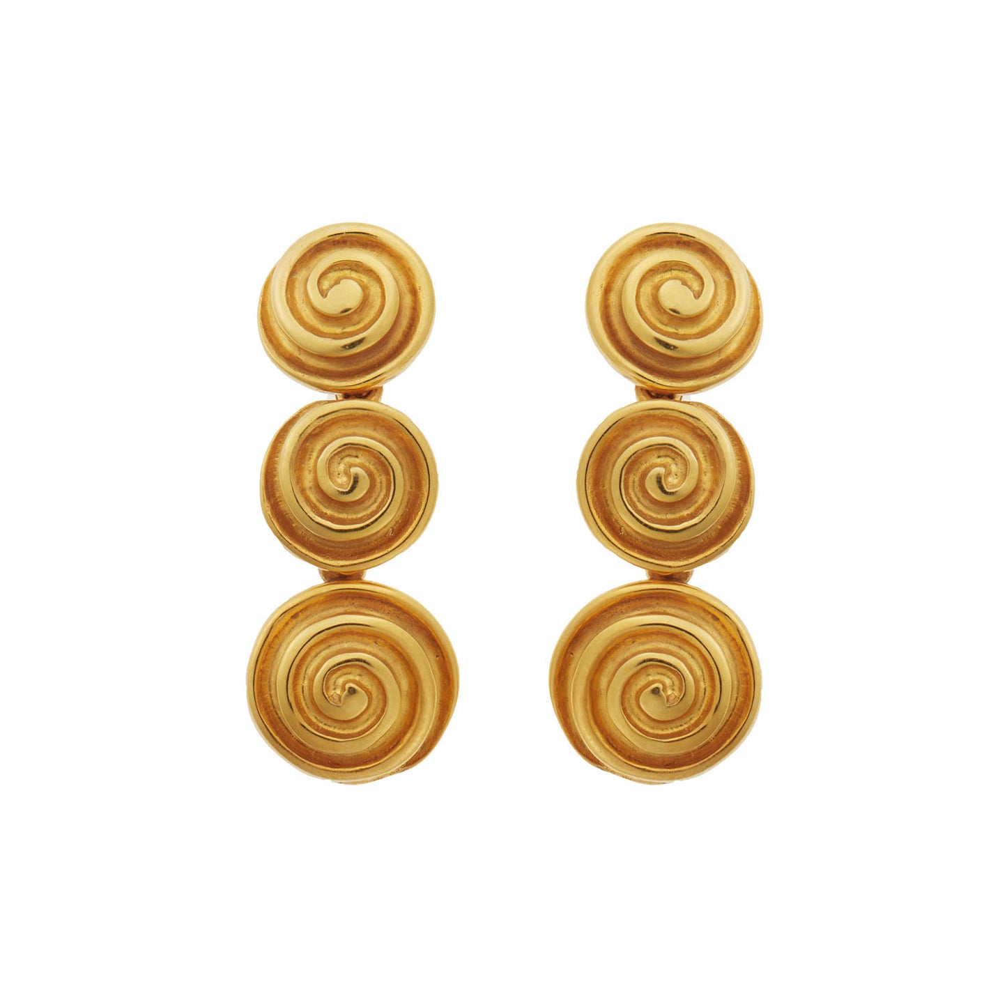 Earrings 18 carat yellow gold.