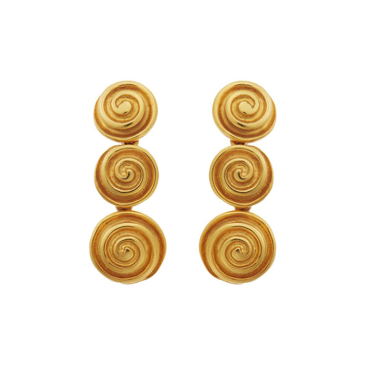 Earrings 18 carat yellow gold.