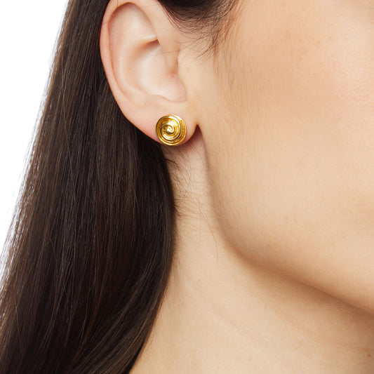 Earrings 18 carat yellow gold.