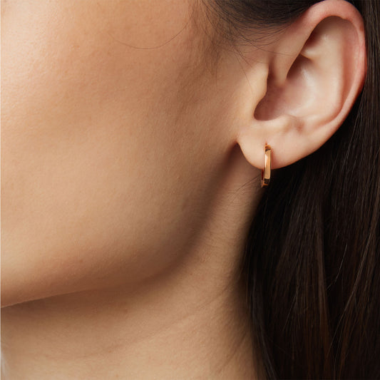 Hoop earrings 18 carat pink gold.   Product Code: 789SKRIKOXS