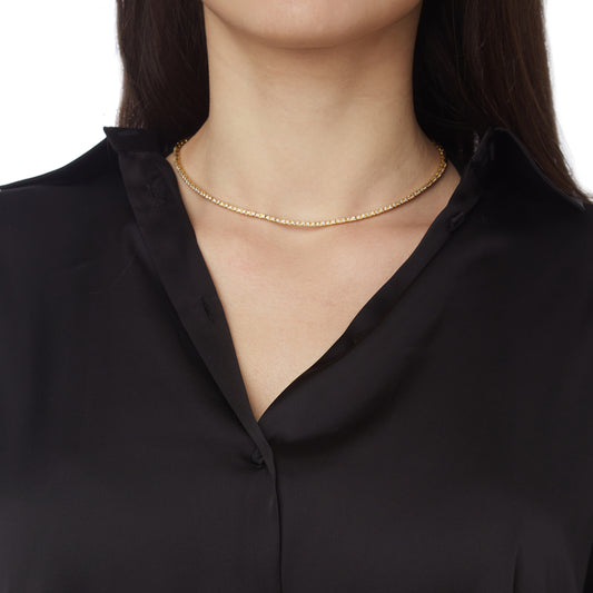 Necklace 18KT Yellow Gold with Brilliant cut Diamonds. Product Code : 7KY61