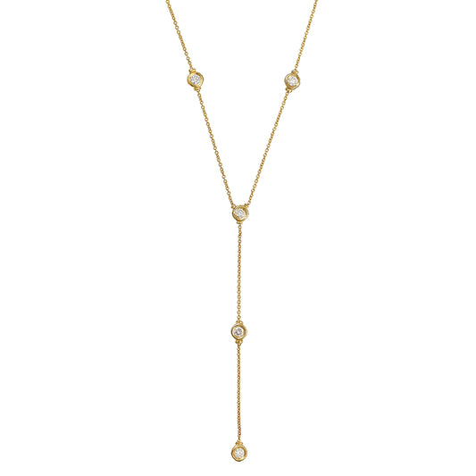 Diamond chain necklace 18 carat yellow gold.   Product code: 293HN05Y