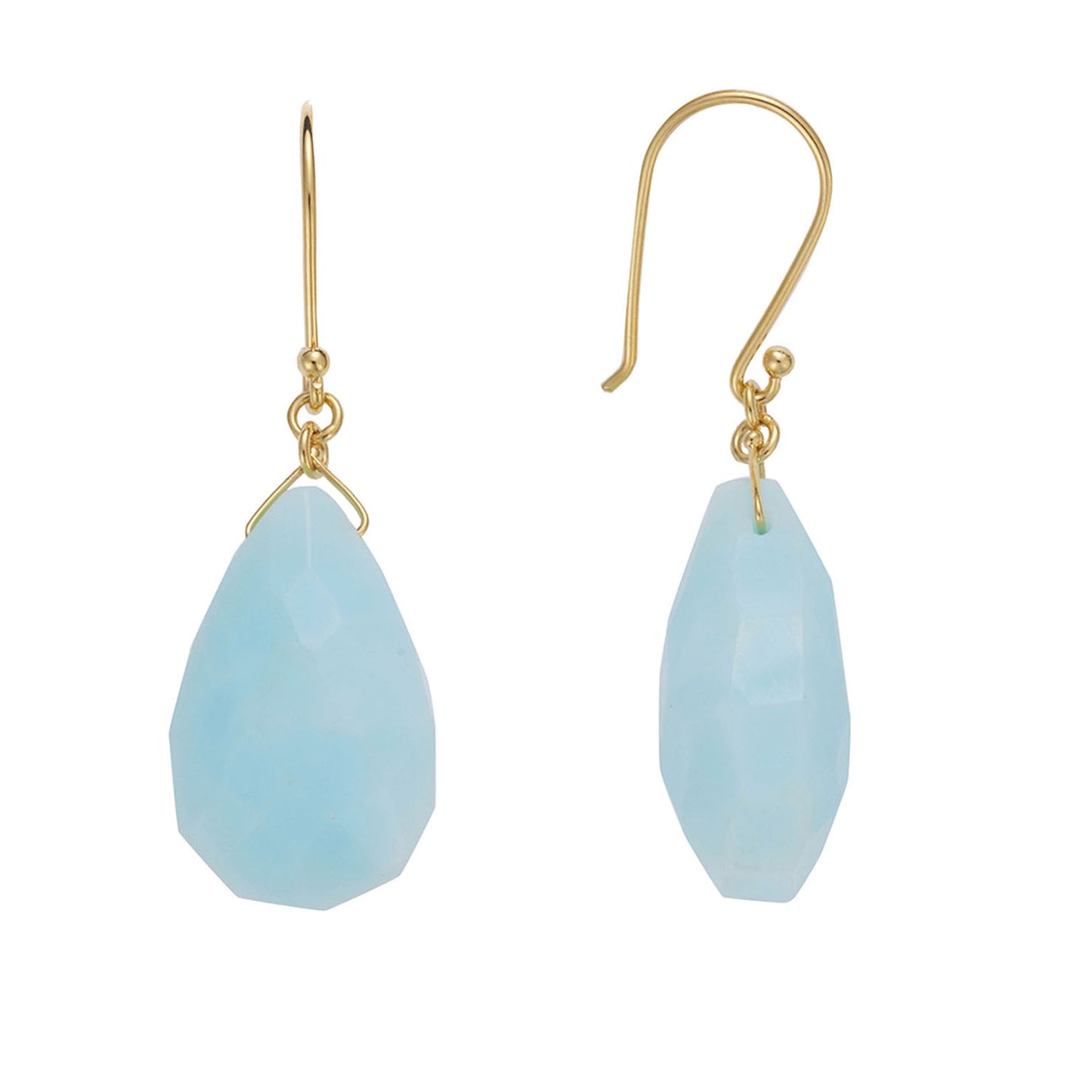 Opal drop earrings, 18 carat yellow gold.   Product Code : 807SK10211