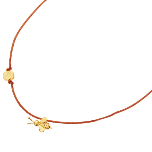 "Bee"14k yellow gold good luck charm necklace.Bees are bringers of good luck, prosperity and success in business. Product Code: 85M2019M
