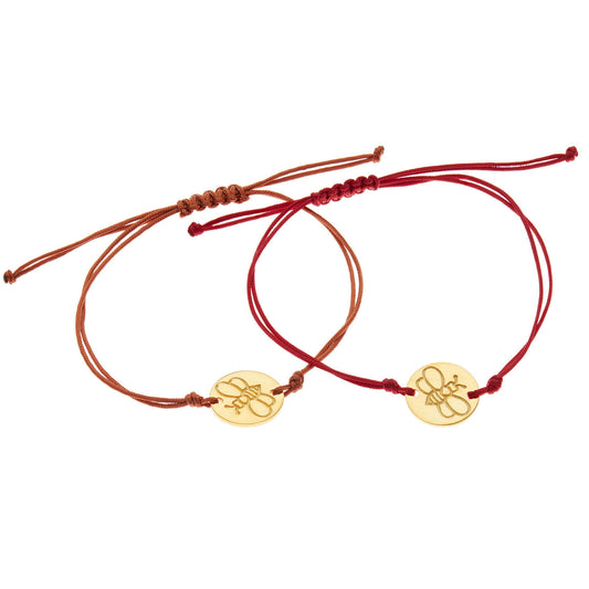 "Bee"14k yellow gold good luck charm bracelet.    Bees are bringers of good luck, prosperity and success in business.   Product Code: 86B2019MELISSA.