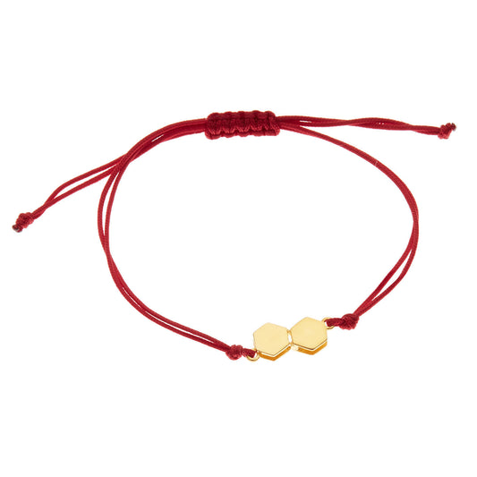 "Beehive"14k yellow gold good luck charm bracelet. Bees bring good luck, prosperity and success in business. Product Code: 87B2019K.