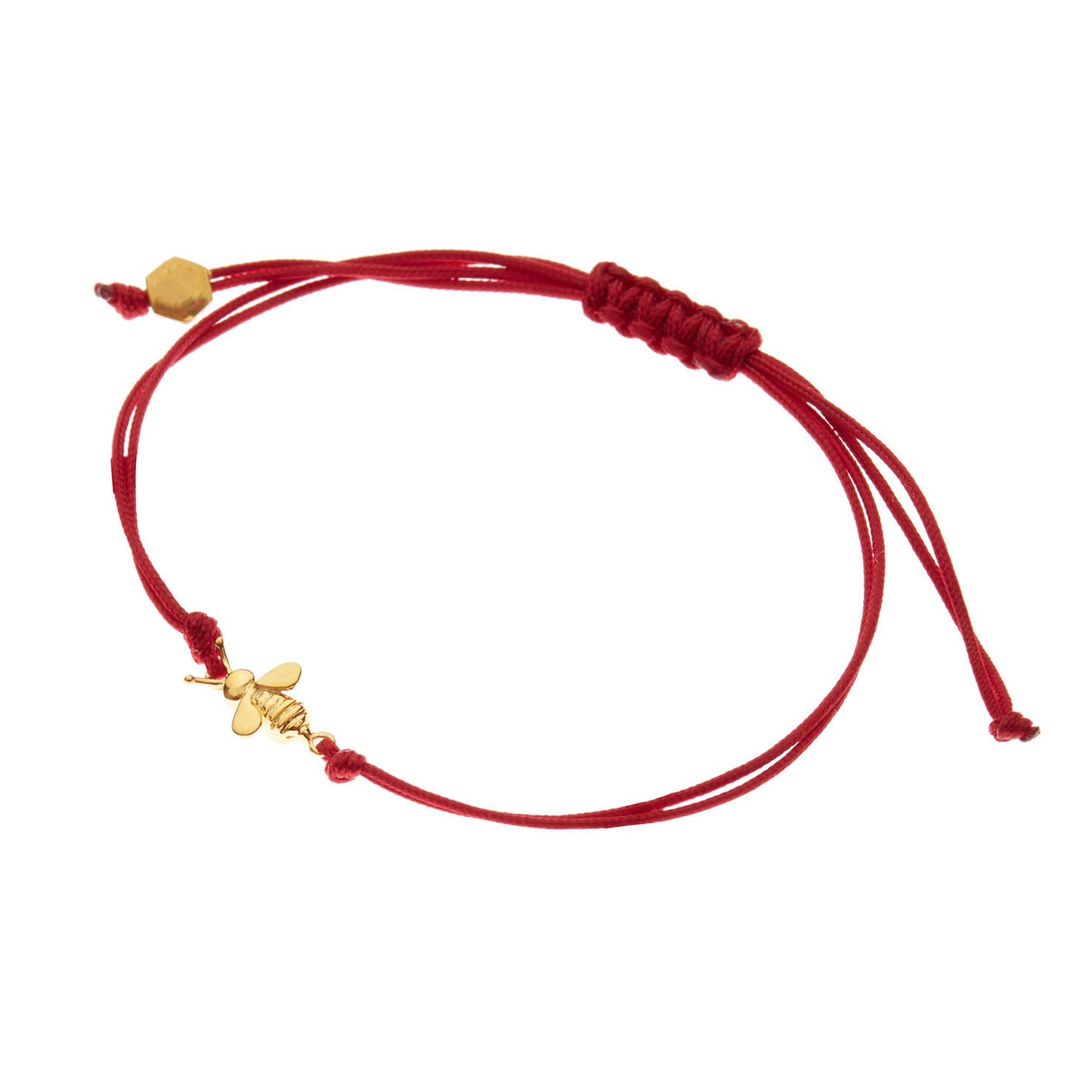 "Bee"14k yellow gold good luck charm bracelet. Bees are bringers of good luck, prosperity and success in business. Product Code: 88B2919MELISSA.