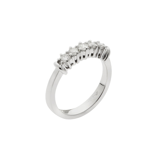 Five stones diamond band 18k white gold. Product Code : 1042DW15