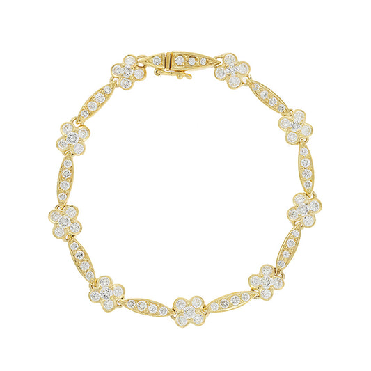 Diamond bracelet in 18 carat yellow gold.   Product Code : 49BA38