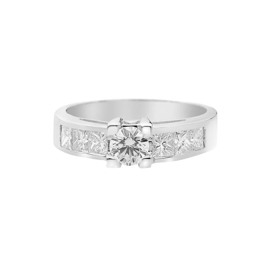 Brilliant cut diamond 18KT white gold solitaire. Product Code : 99D54