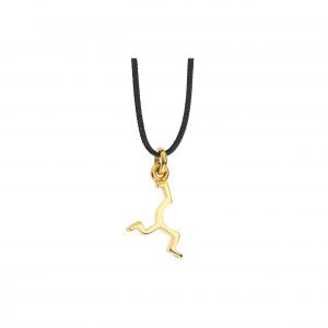 "Greek Triskelion", 18-carat yellow gold charm pendant. Symbol of  a constant forward motion and progress. Product Code: 392ME016L