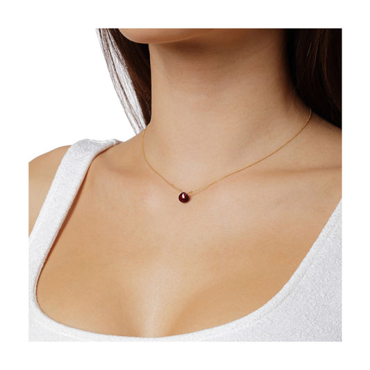 K18 Yellow Gold Rhodolite Garnet Pendant. Product Code : 552MRHODGARN