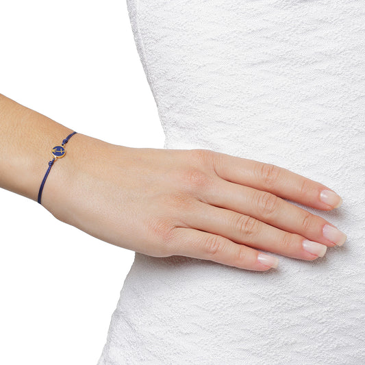 Zodiac 18k yellow gold enamelled bracelet (Sagittarius).