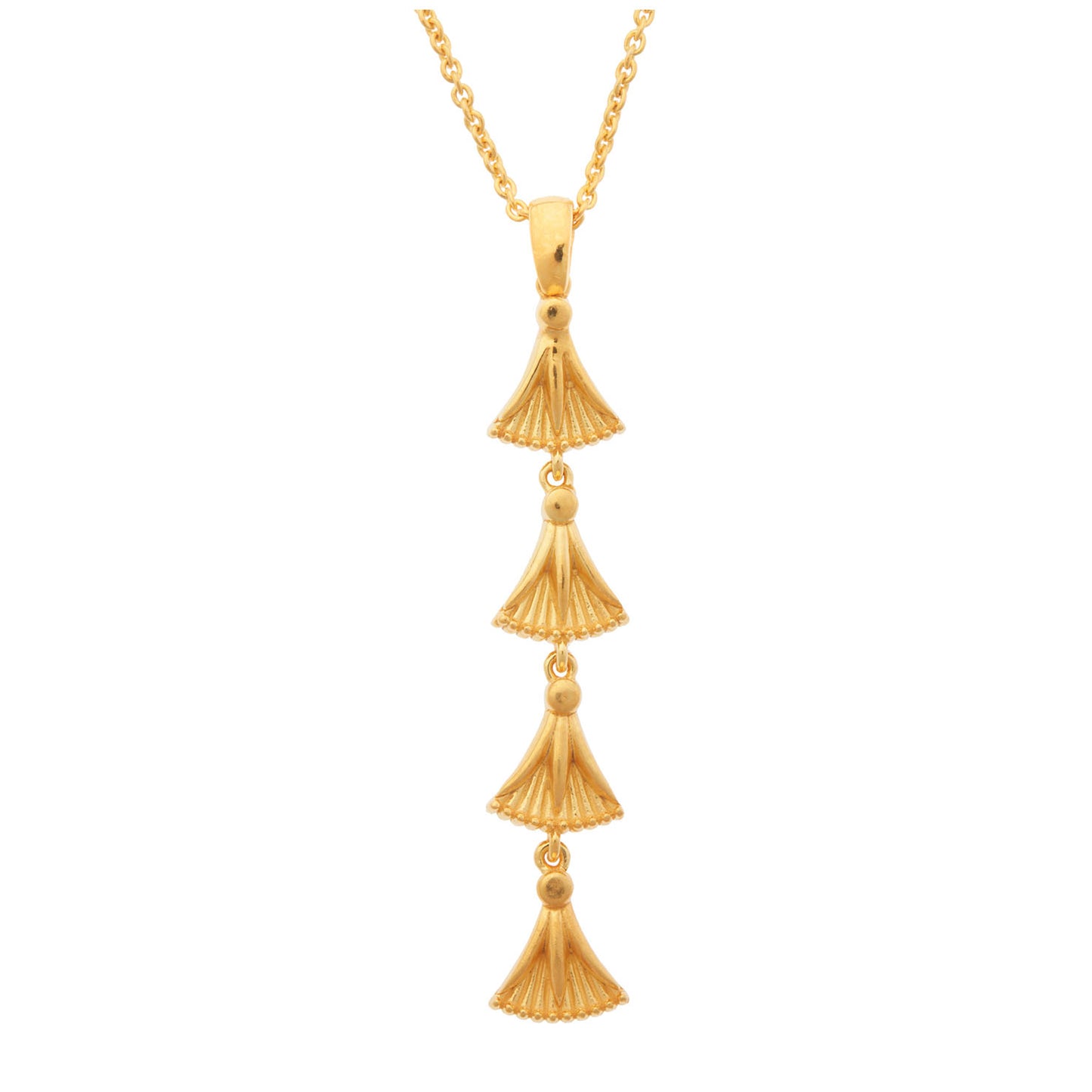 “Μadonna Lily” lucky charm necklace in gold plated 925 silver.Product code: 101N2023. Primordial symbol of Rebirth, Purity, Magnificence, Perfection and Power