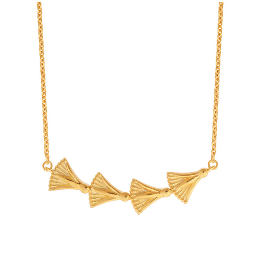 “Μadonna Lily” lucky charm necklace in gold plated 925 silver.Product code: 100N2023. Primordial symbol of Rebirth, Purity, Magnificence, Perfection and Power.