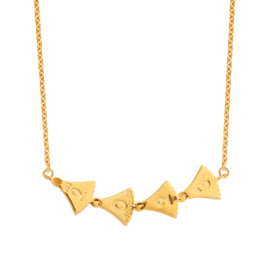 “Μadonna Lily” lucky charm necklace in gold plated 925 silver.Product code: 100N2023. Primordial symbol of Rebirth, Purity, Magnificence, Perfection and Power.