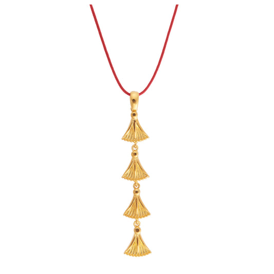 Lucky charm 2023-Madonna lily-Pendant silver 925 gold-plated with cord. Product code: 90M2023