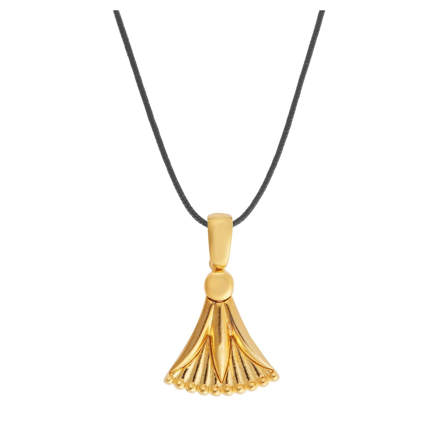 Lucky charm 2023-Madonna lily-Pendant silver 925 gold-plated with cord. Product code: 89M2023