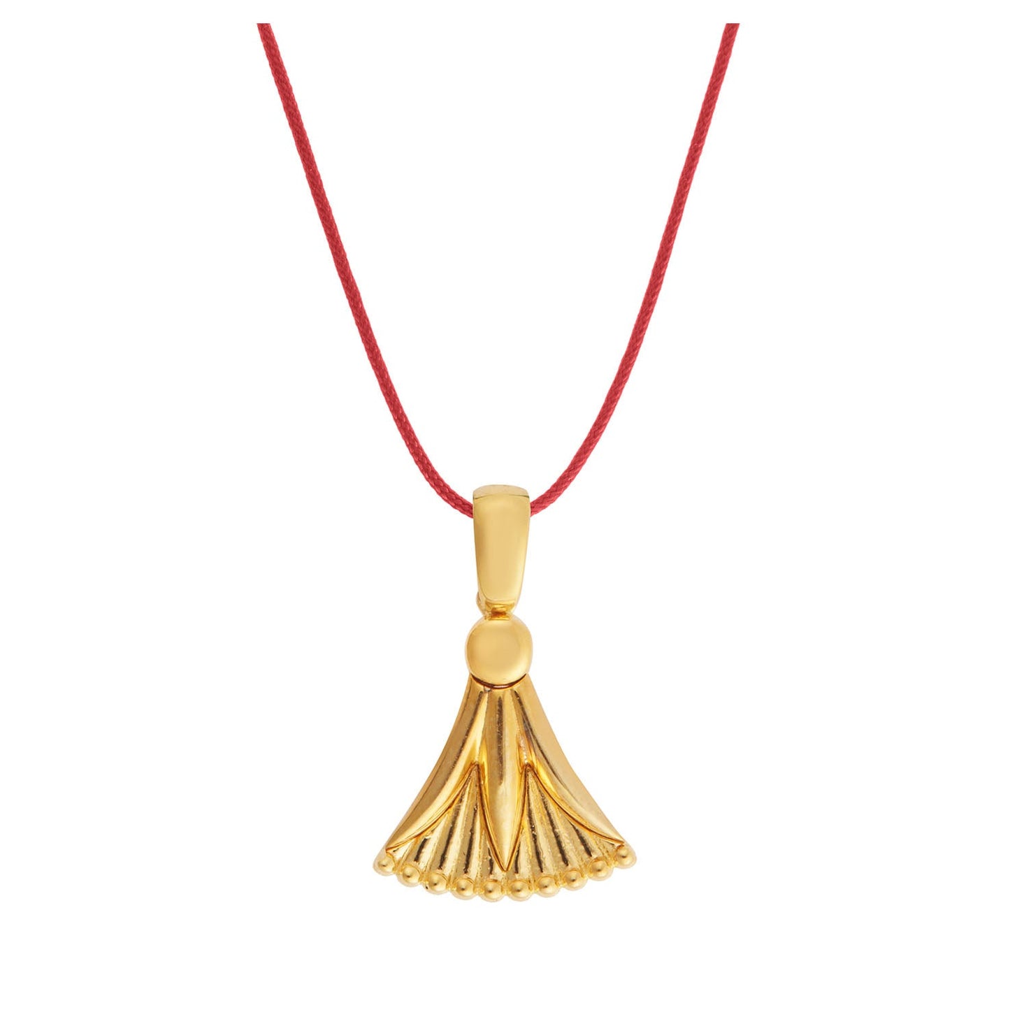 Lucky charm 2023-Madonna lily-Pendant silver 925 gold-plated with cord. Product code: 89M2023
