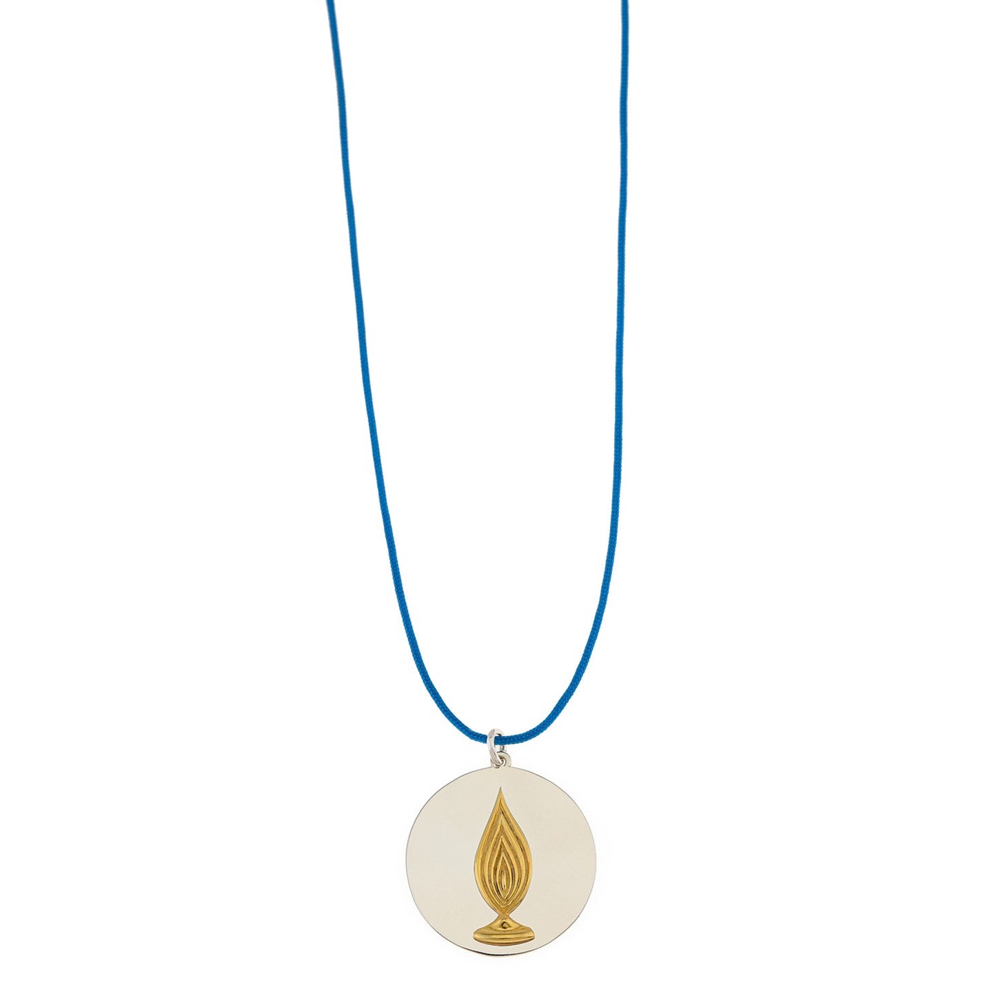 The “eternal Flame”, Lucky Charm 2025 silver 925[2 colors]. Pendant  on a Cord.