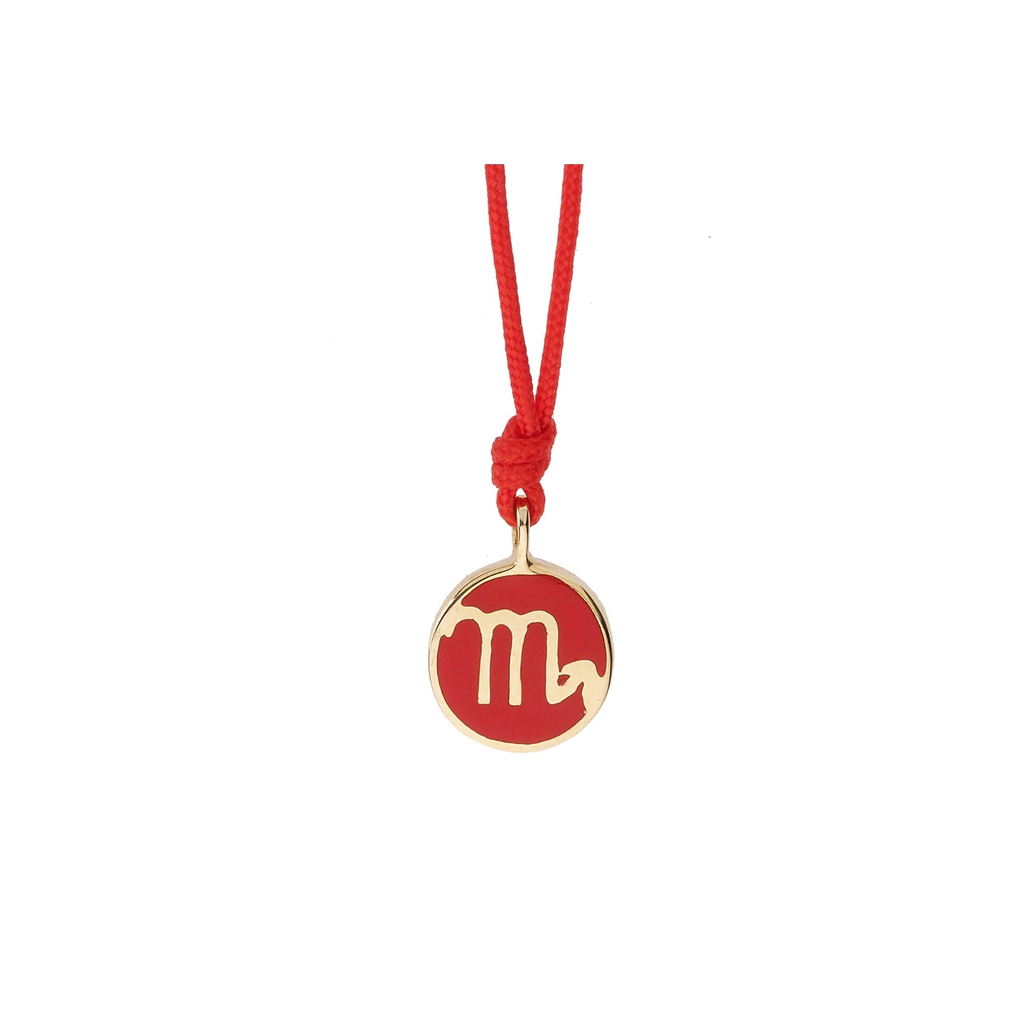 Scorpio 18-carat yellow gold, enameled charm.