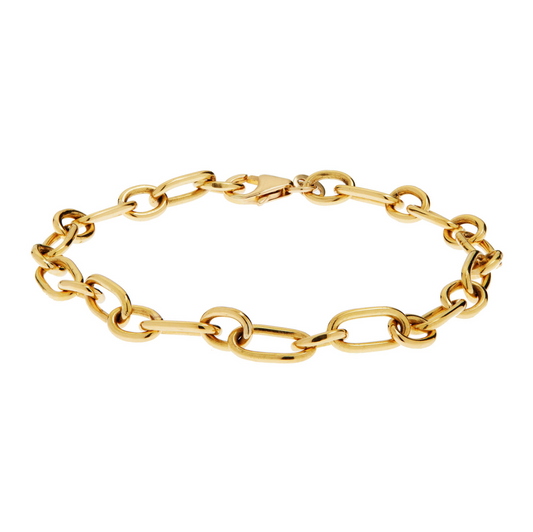 Handmade Chain Bracelet 18 Carat Yellow Gold