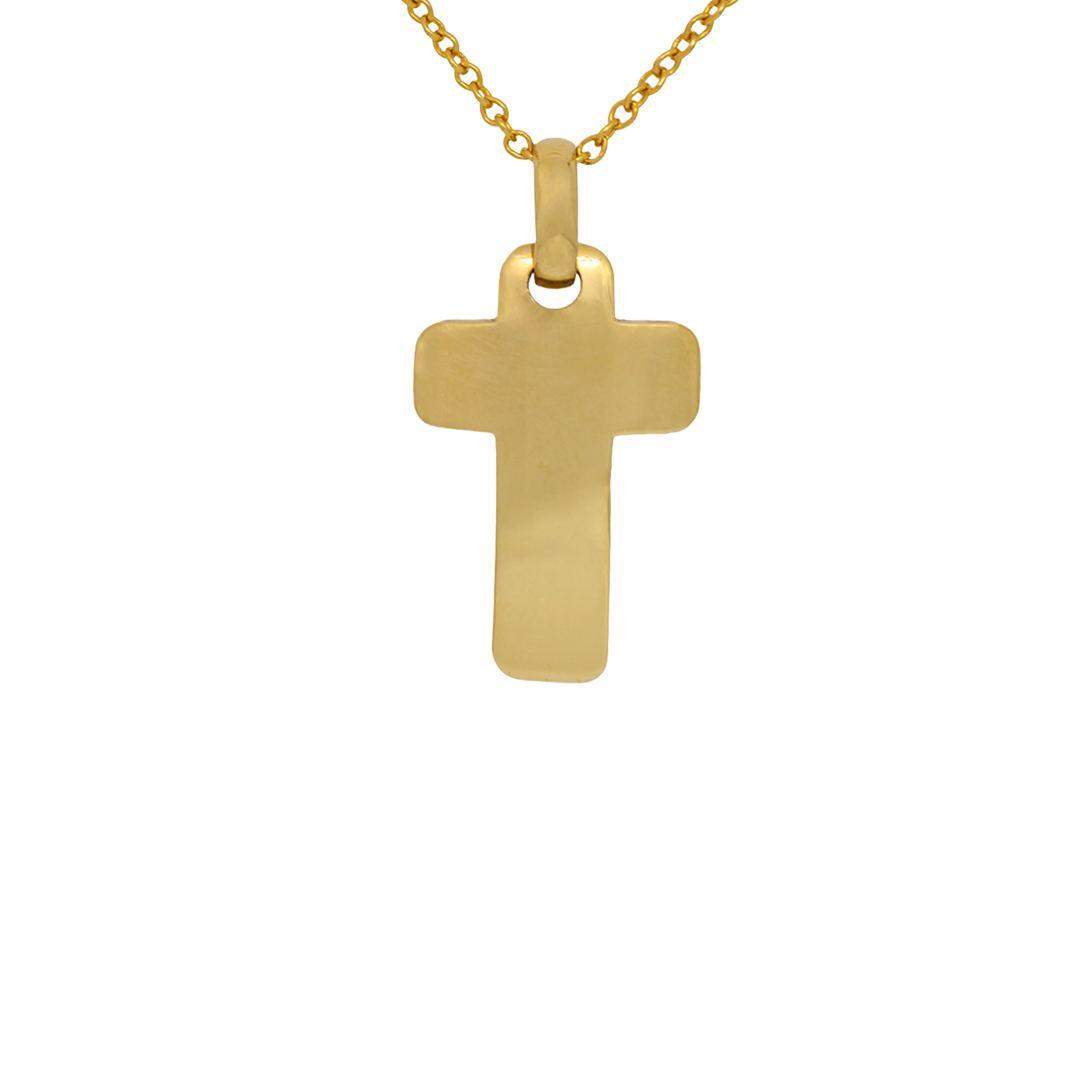 cross pendant 18K yellow gold. Product Code:266ST18237-35