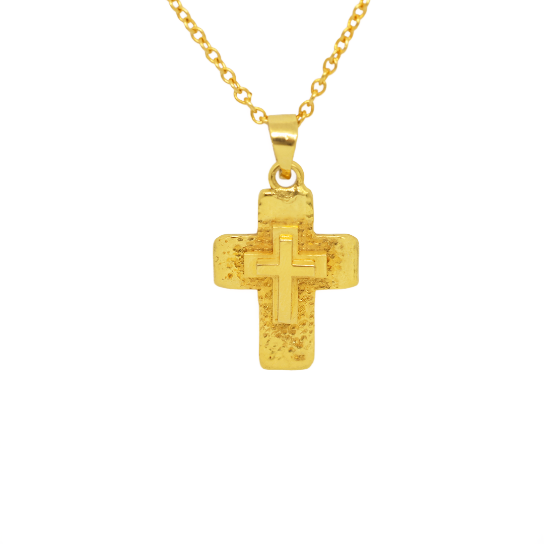 Yellow gold cross with two smaller crosses18K . Product code: 151ST29