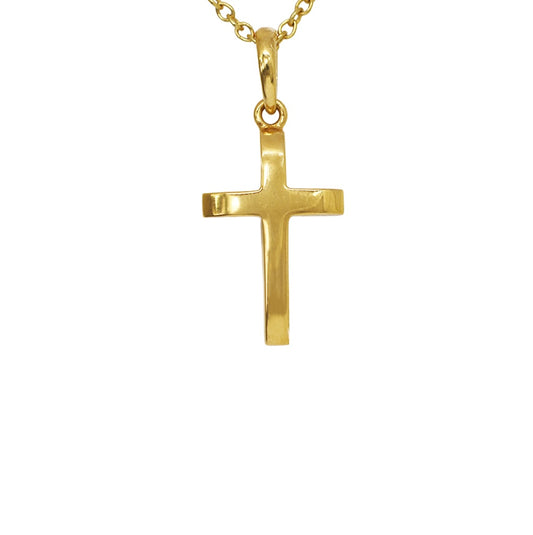 Handmade cross pendant crafted in 18K yellow gold. Product code: 135ST101B