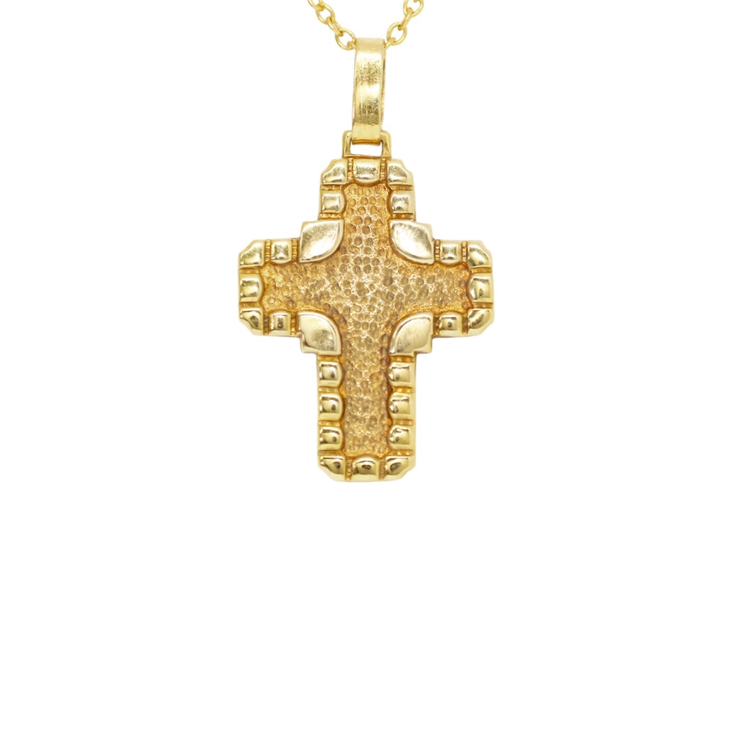 Yellow gold Cross 18K. Product code : 150ST28