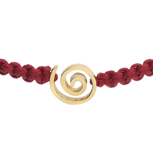 Spiral 18k yellow gold charm bracelet. Spiral is a symbol of energy, growth and  spiritual progress. Product Code: 380BY017S